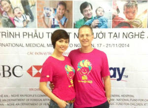 Dr Zach Sharony with Miss Vietnam 2011.  Photo: Rambam Health Care Campus