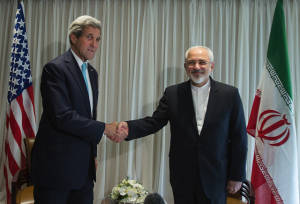 Secretary of State John Kerry meets with Iranian Foreign Minister Javad Zarif. (US Mission Geneva)