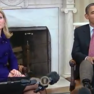 Danish Prime Minister Helle Thorning-Schmidt in a bilateral meeting with US President Barack Obama. (Photo: Youtube screenshot)