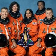 Crew of the space shuttle Columbia, which included Col. Ilan Rimon, Israel's first astronaut (far right). (Photo: Wikipedia)