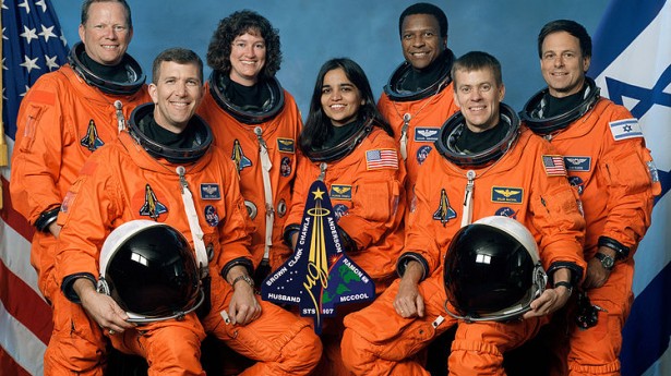 Crew of the space shuttle Columbia, which included Col. Ilan Rimon, Israel's first astronaut (far right). (Photo: Wikipedia)