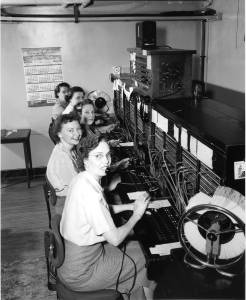 Telephone operators, 1952.