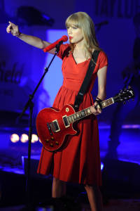 Taylor Swift in concert. (Steve Vas/Shutterstock)