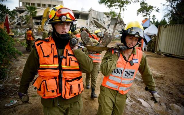 IDF rescue teams in action. (IDF)
