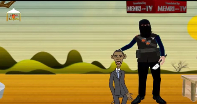 ISIS cartoon depicts decapitation of Obama