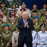 Israeli President Reuven Rivlin at the ceremony for outstanding soldiers