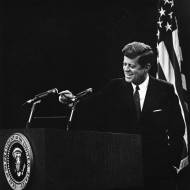 JFK at press conference