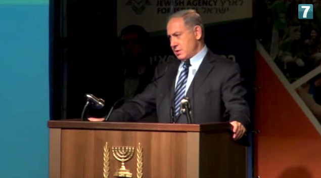 Netanyahu Address World Jewry with Warnings