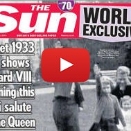 Queen Nazi Salute in Sun Newspaper