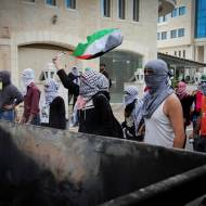 Palestinian rioters.