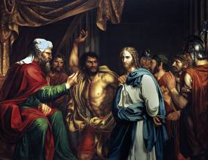 Jesús en casa de Anás by José de Madrazo Agudo