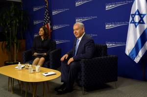 Netanyahu and Neera Tanden, president of Center for American Progress