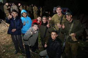 Israeli Soldiers at UWI Chanukah Party