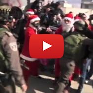 Palestinian Protesters Dress Like Santa Claus and Antagonize the IDF