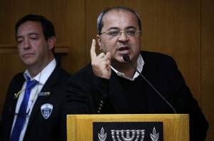 Arab Israei MK Ahmed Tibi, among others, is on record for incitement. (Hadas Parush/Flash90)