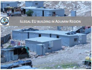 Illegal building in the Adumim region